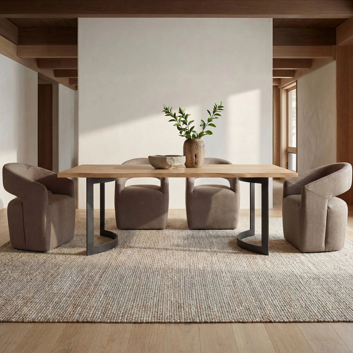 Bergamo Dining Table, in a dining room