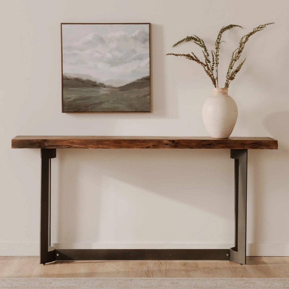 Bergamo Console Table, styled in a room