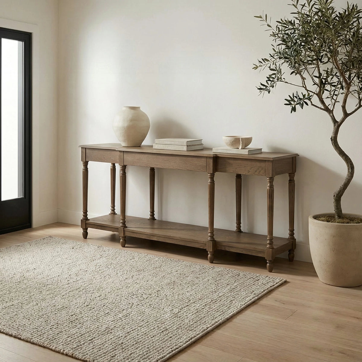 Mantua Console Table, styled in a room