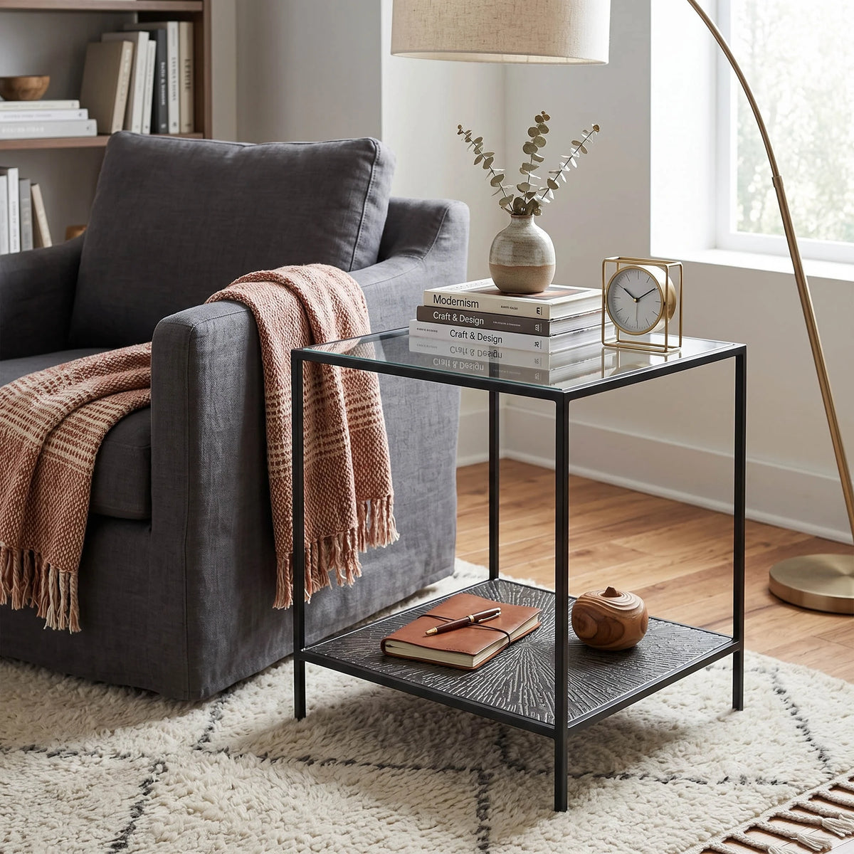Verona Side Table, beside the sofa