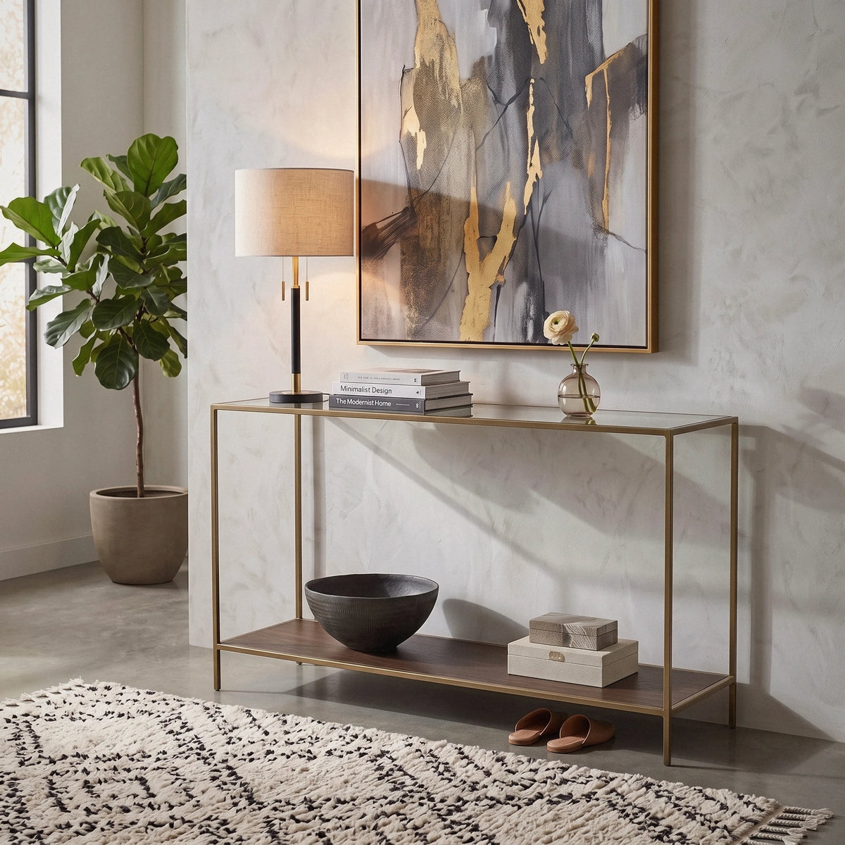 Verona Console Table, styled in a room