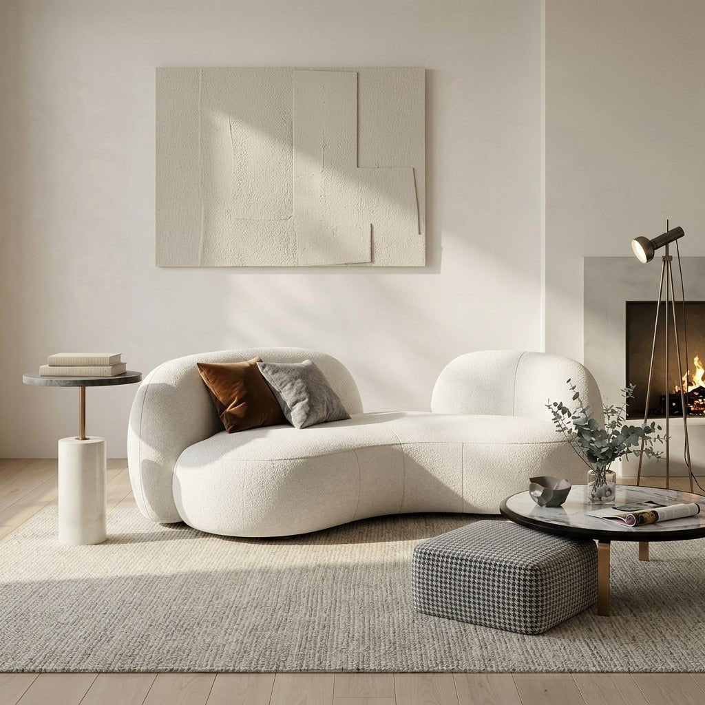Albi Curved Fabric Sofa - Altera