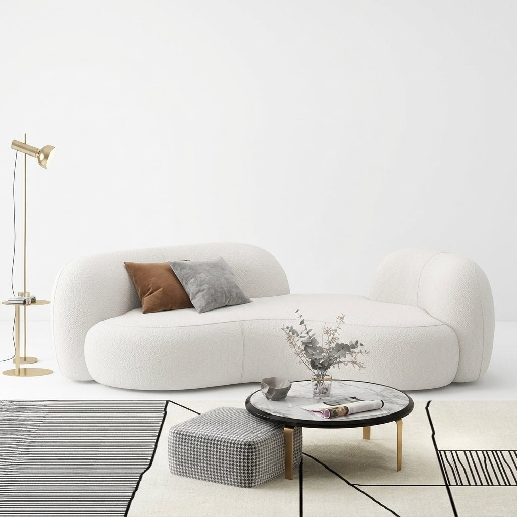 Albi Curved Fabric Sofa - Altera