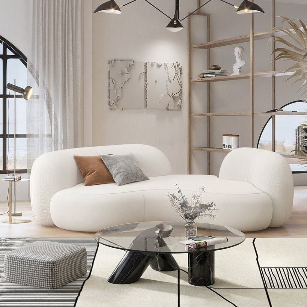 Albi Curved Fabric Sofa - Altera