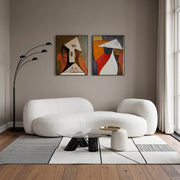 Albi Curved Fabric Sofa - Altera