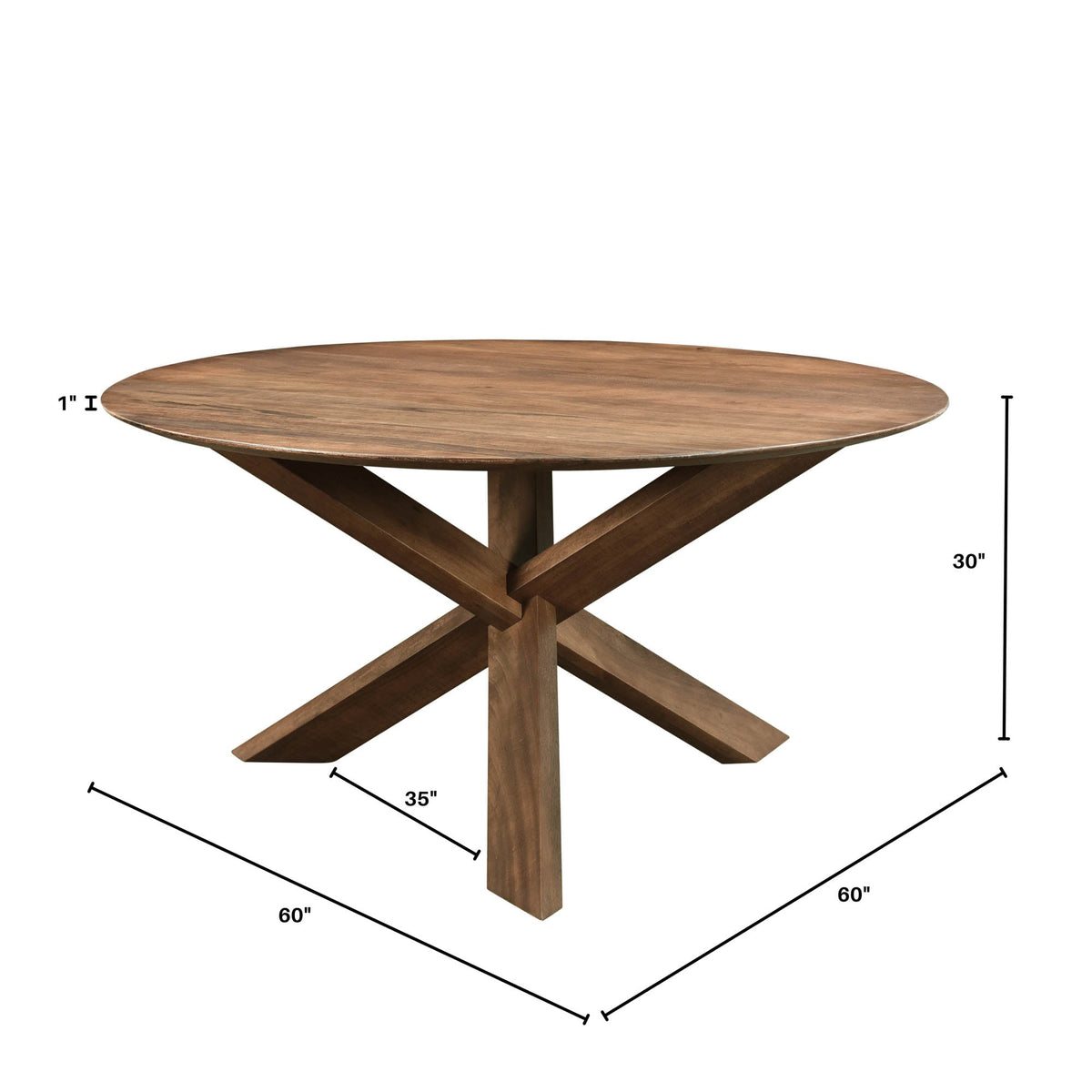 Annecy Round 3-Legged Dining Table - Altera