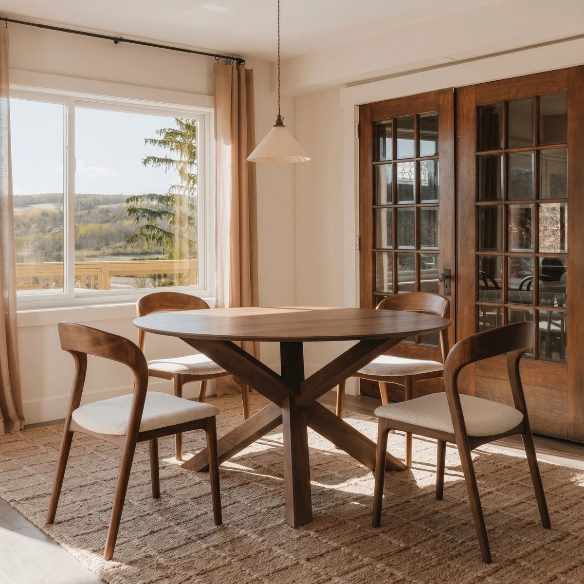 Annecy Round 3-Legged Dining Table - Altera