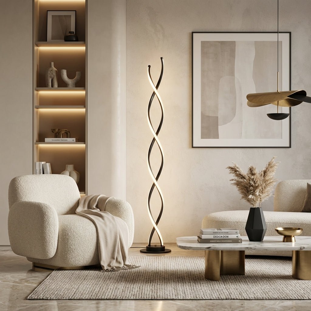 Antwerp Modern Floor Lamp in matte powder-coated carbon steel with opaline frosted glass shade — adjustable, dimmable, 158cm height