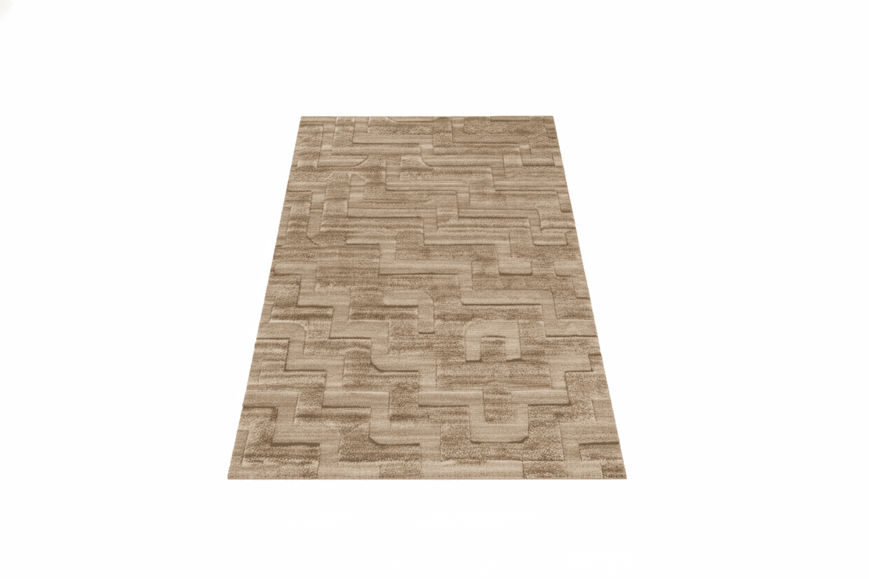 Artisan Maze Pattern Milk Silk Rug - Altera