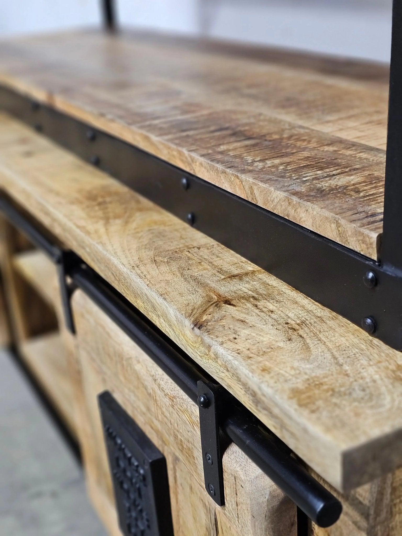 Bago Farmhouse Bookcase in Raw Mango Wood - Altera