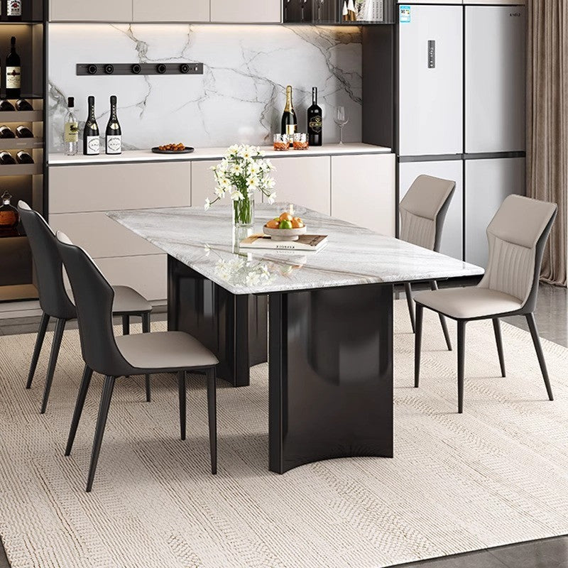 Pula BA607 Premium Imported Marble Dining Table - Modern Design, Stainless Steel Base