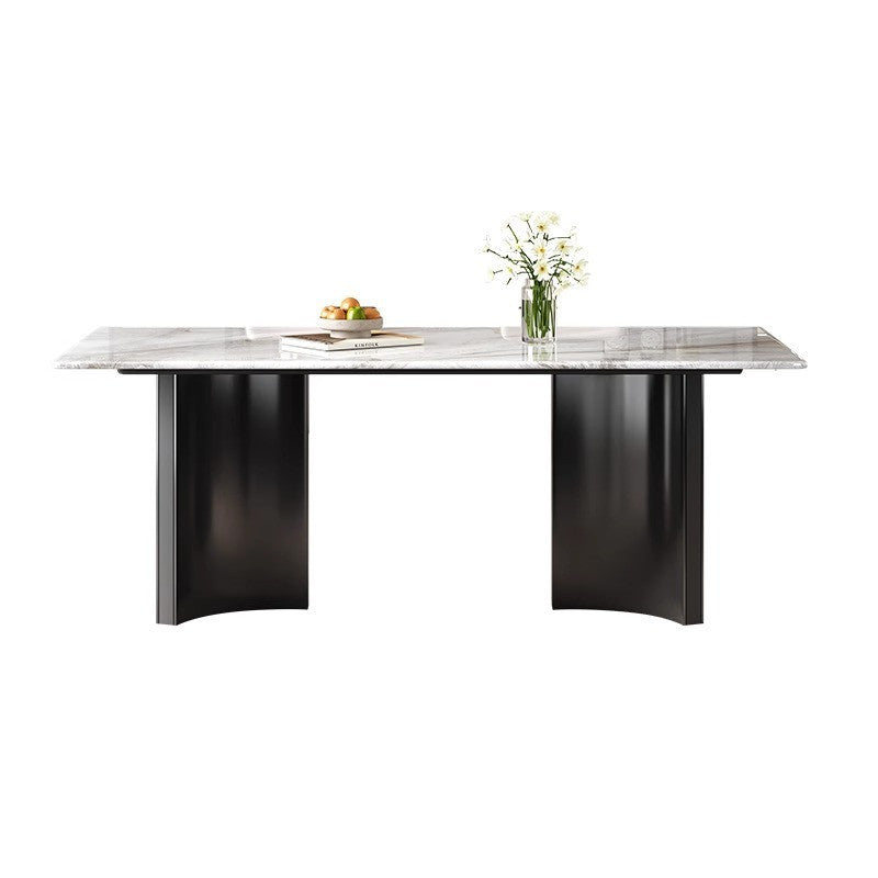 Pula BA607 Premium Imported Marble Dining Table - Modern Design, Stainless Steel Base