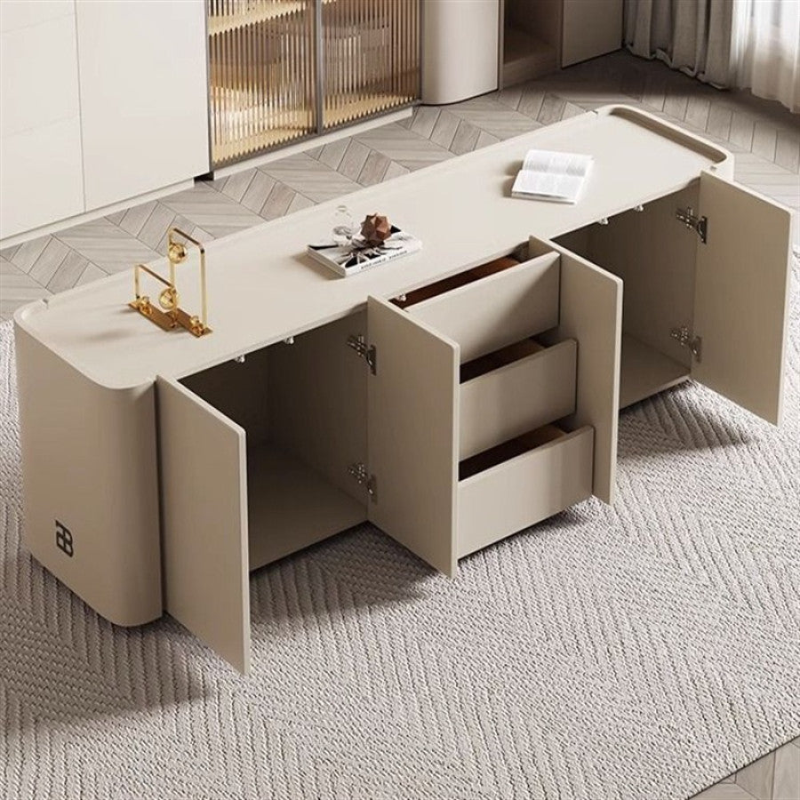 Pula BLV02 Executive Desk: Minimalist Modern MDF Melamine Office Table