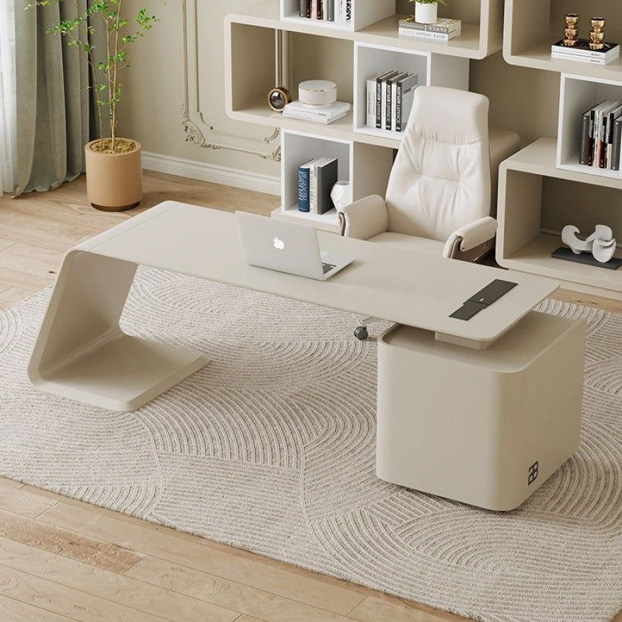 Pula BLV02 Executive Desk: Minimalist Modern MDF Melamine Office Table