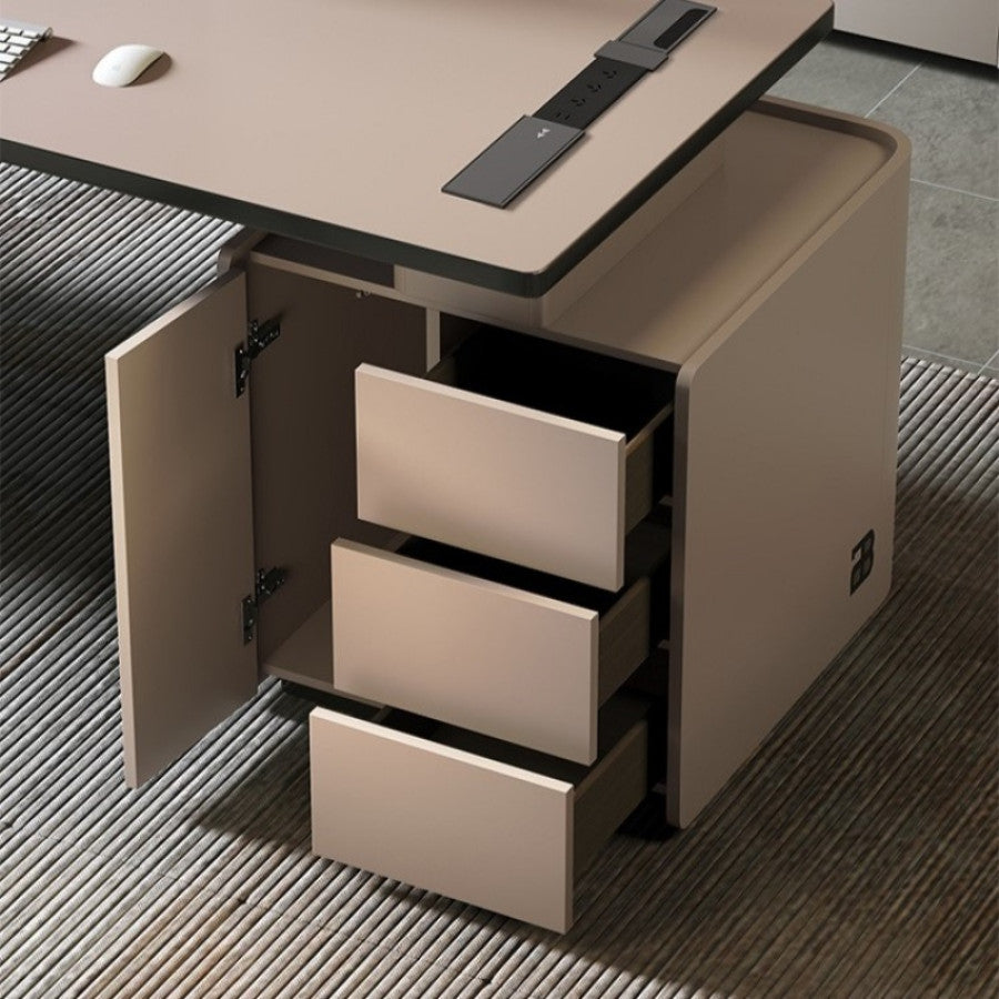 Pula BLV02 Executive Desk: Minimalist Modern MDF Melamine Office Table
