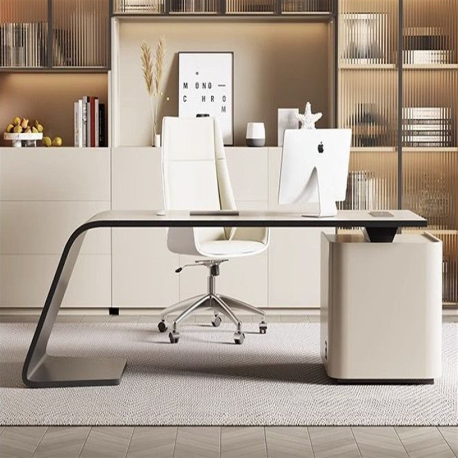 Pula BLV02 Executive Desk: Minimalist Modern MDF Melamine Office Table