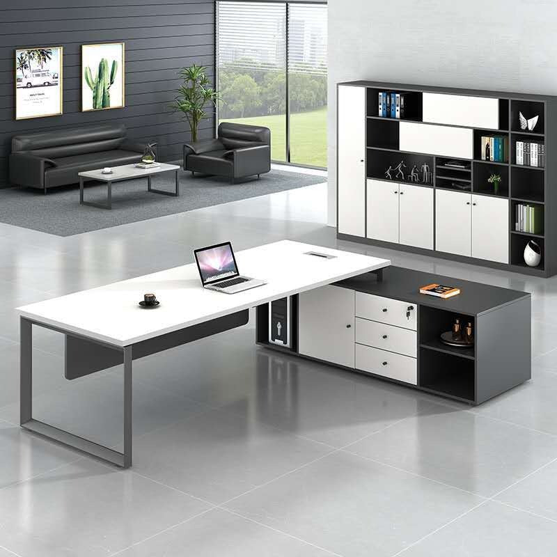 Pula BLV04 Executive Director Desk: MFC Melamine Finish, Modern Office