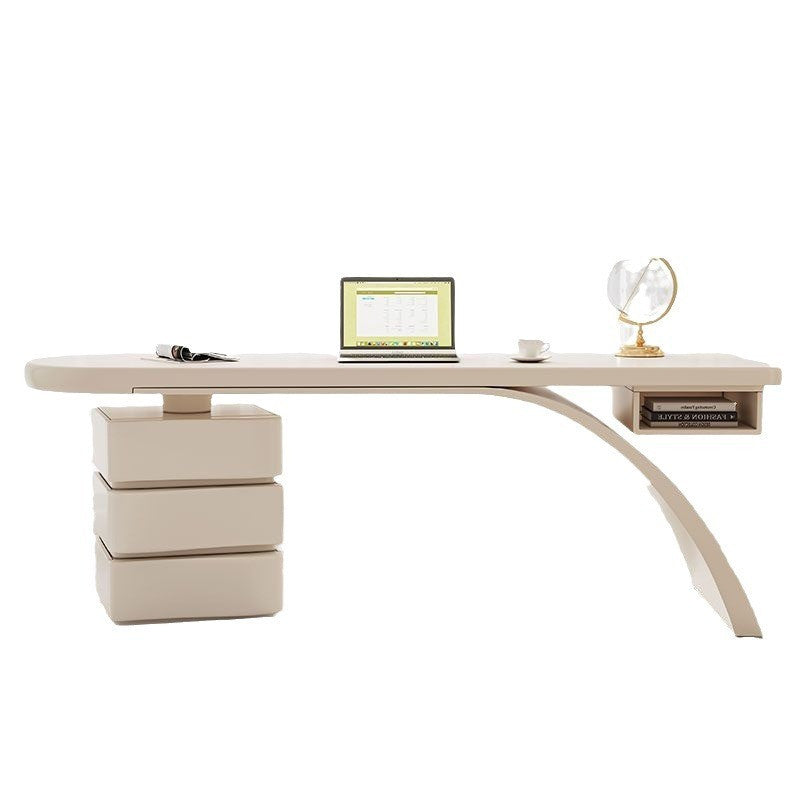 Pula BLV09 Premium Cream White MDF Office Desk with 3 Drawers