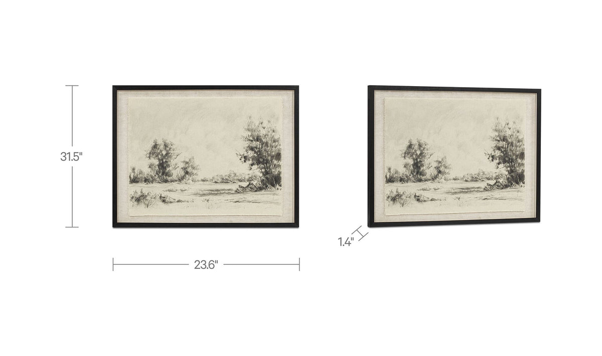 Bandol Framed Linen Print - Altera