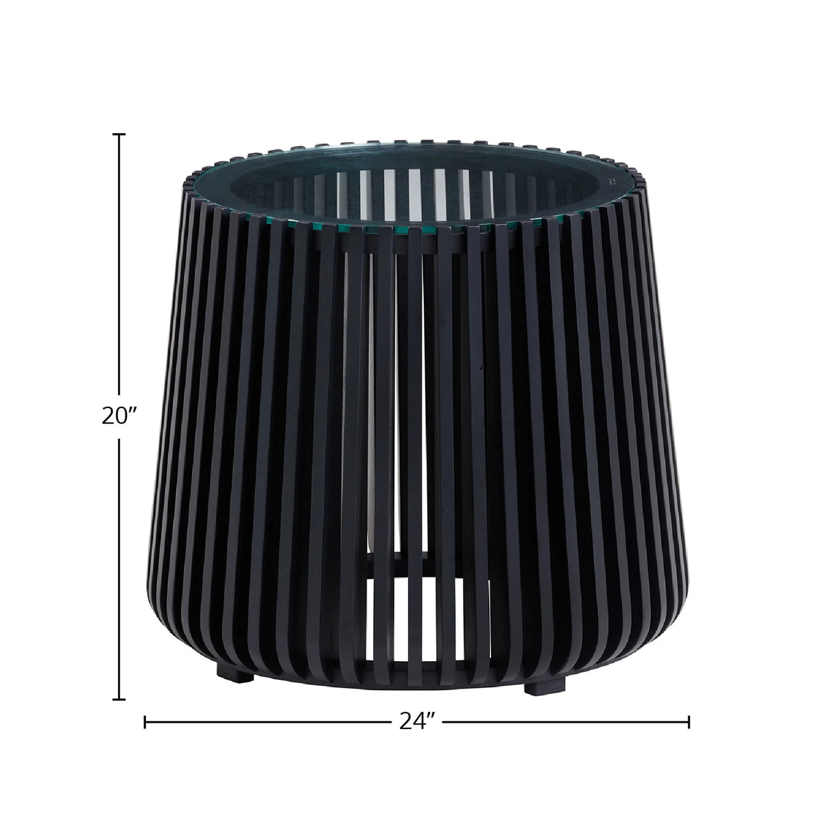 Barga Side Table dimensions: 61 cm wide, 51 cm high