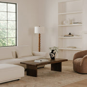 Leiden Coffee Table in Brown — styled in a living room