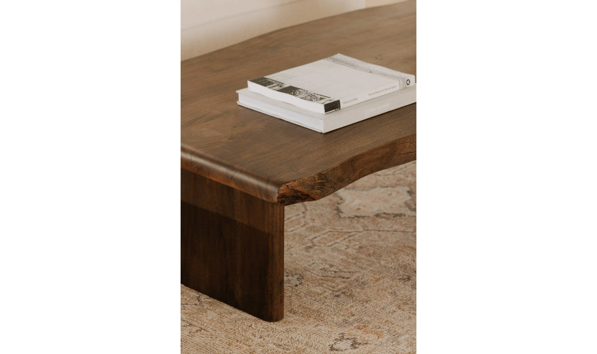 Leiden Coffee Table in Brown — styled in a living room
