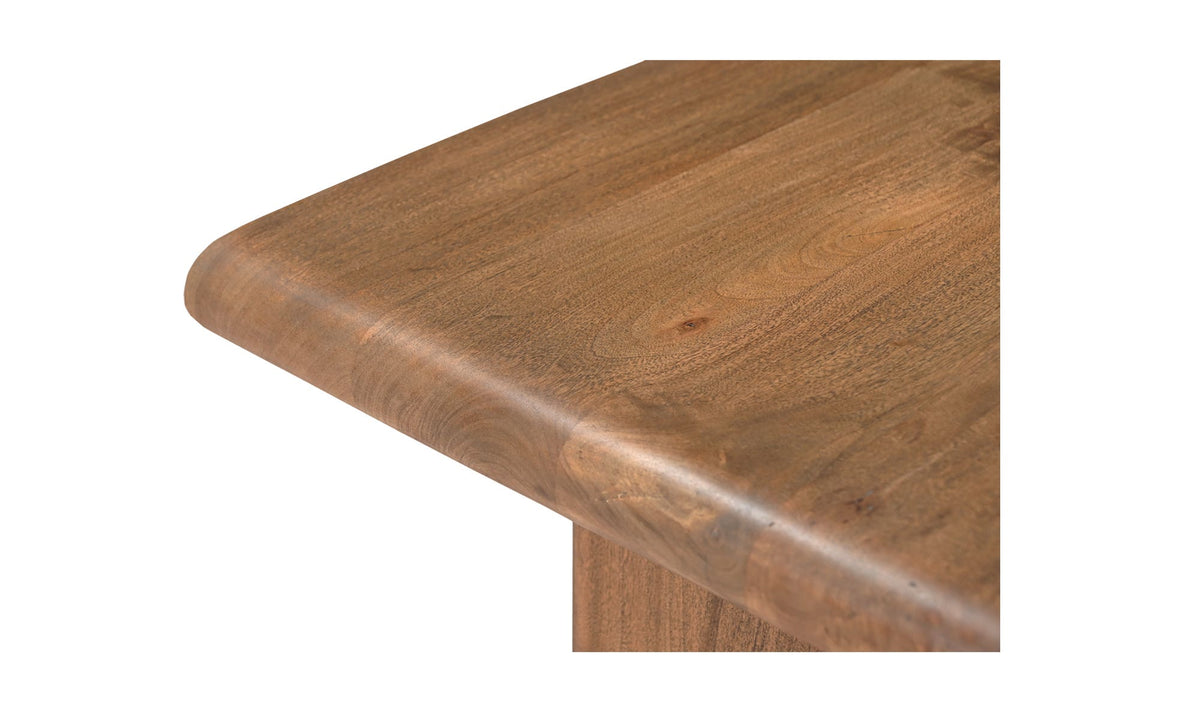 Leiden Coffee Table in Brown — acacia wood detail
