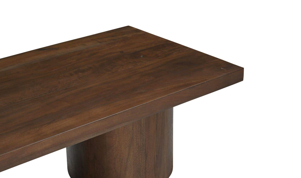 Hallstatt Coffee Table in Warm Brown — reclaimed neem wood detail