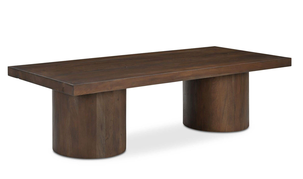 Hallstatt Coffee Table in Warm Brown — reclaimed neem wood detail