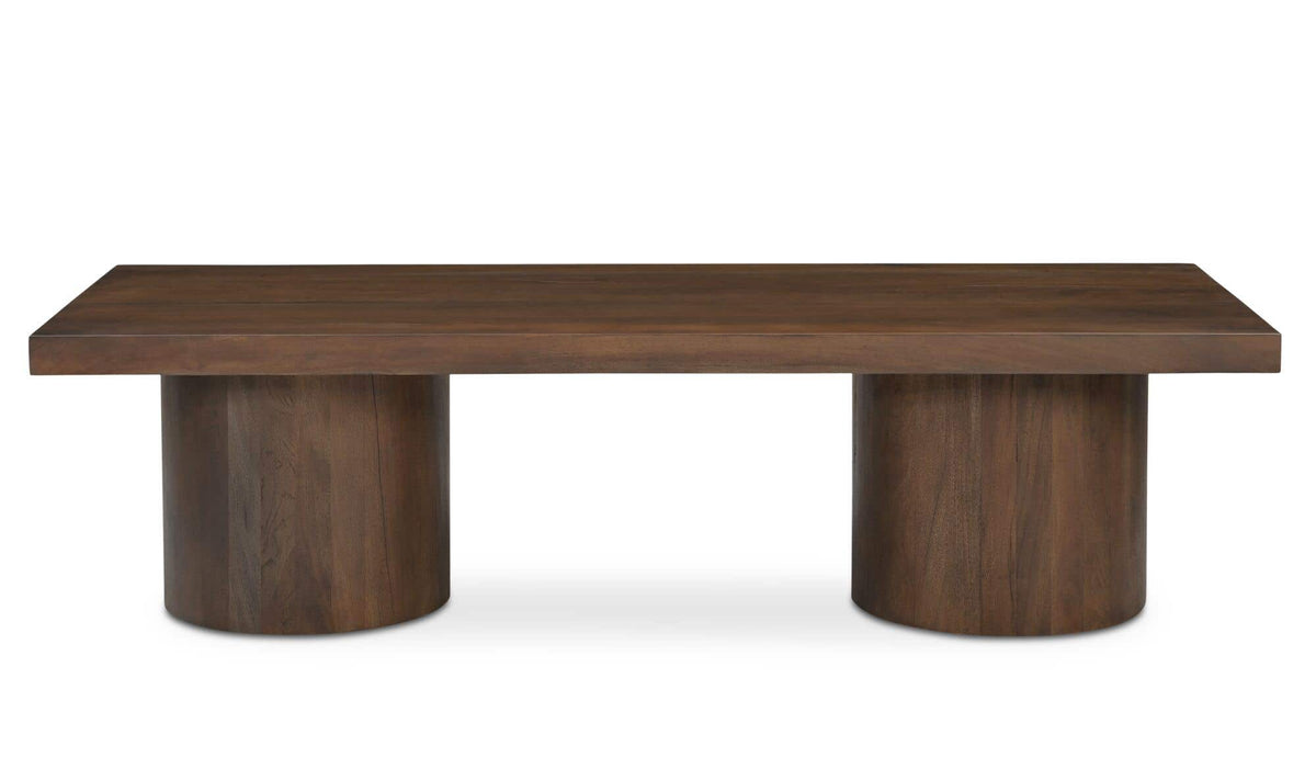 Hallstatt Coffee Table in Warm Brown — reclaimed neem wood, 60" × 24"