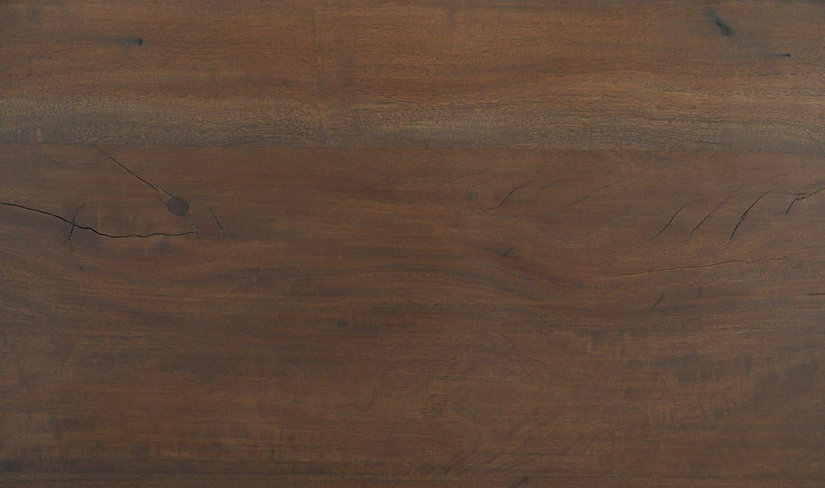 Hallstatt Coffee Table in Warm Brown — reclaimed neem wood detail