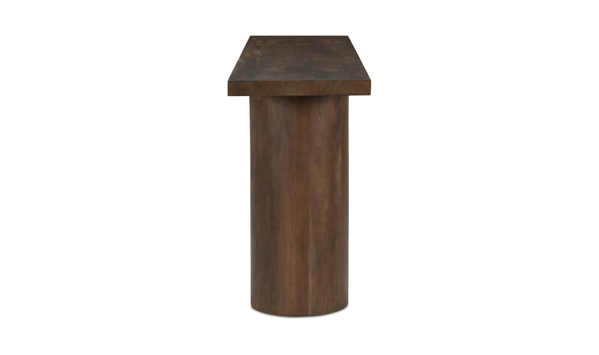 Hallstatt Console Table in Warm Brown, side profile