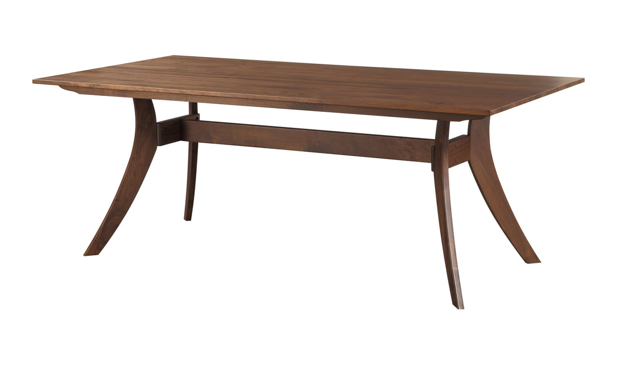 Fontaine Dining Table in Brown, three-quarter view