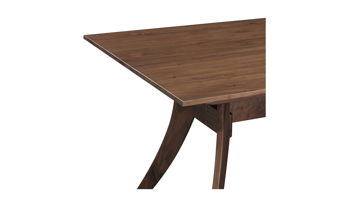 Fontaine Dining Table in Brown, solid american walnut detail
