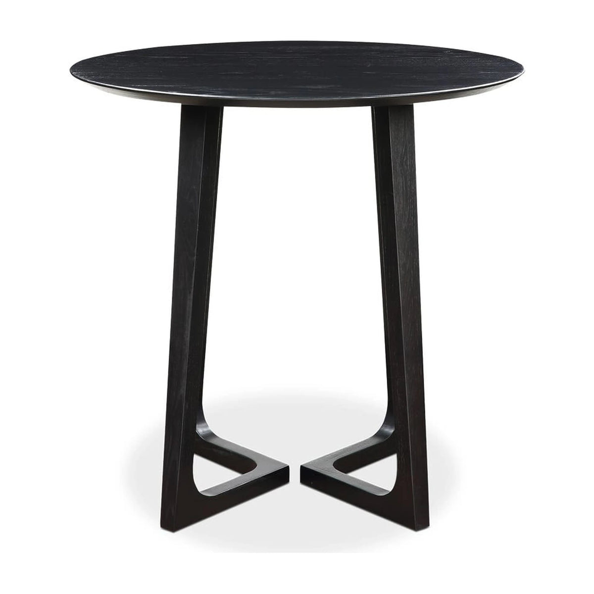 Gisborne Counter Table in Black, solid ash top and, 38" × 38"