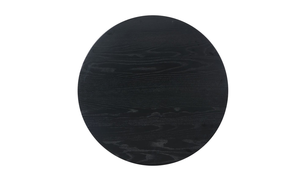 Gisborne Counter Table in Black, solid ash top and detail, view 3