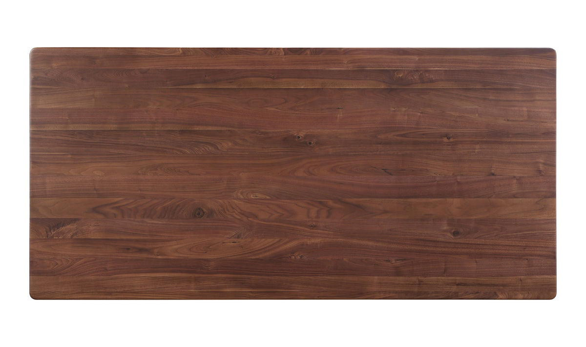 Stow Dining Table in Walnut Brown, solid walnut detail, view 2