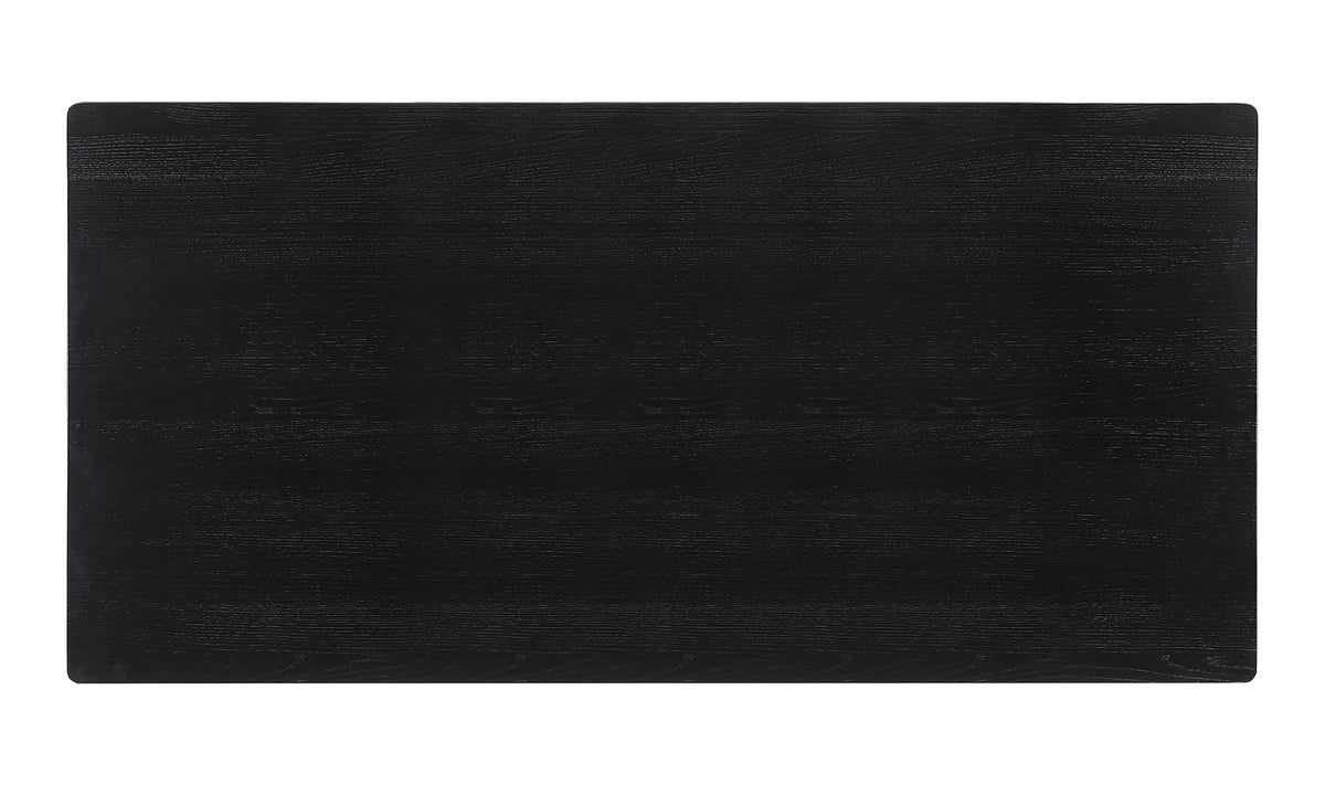 Stow Dining Table in Black Ash, solid white ash detail, view 3