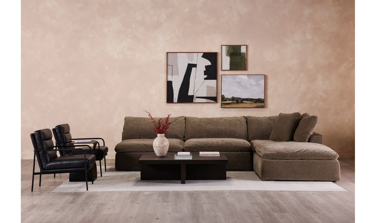 Fowey Coffee Table in Dark Brown — styled in a living room