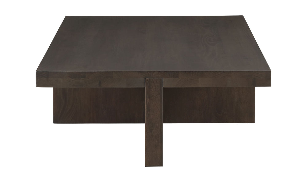 Fowey Coffee Table in Dark Brown — solid oak detail