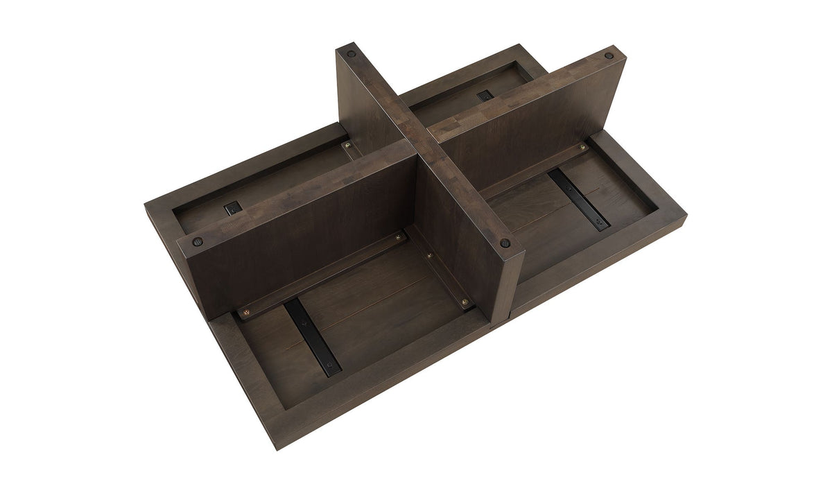 Fowey Coffee Table in Dark Brown — solid oak detail