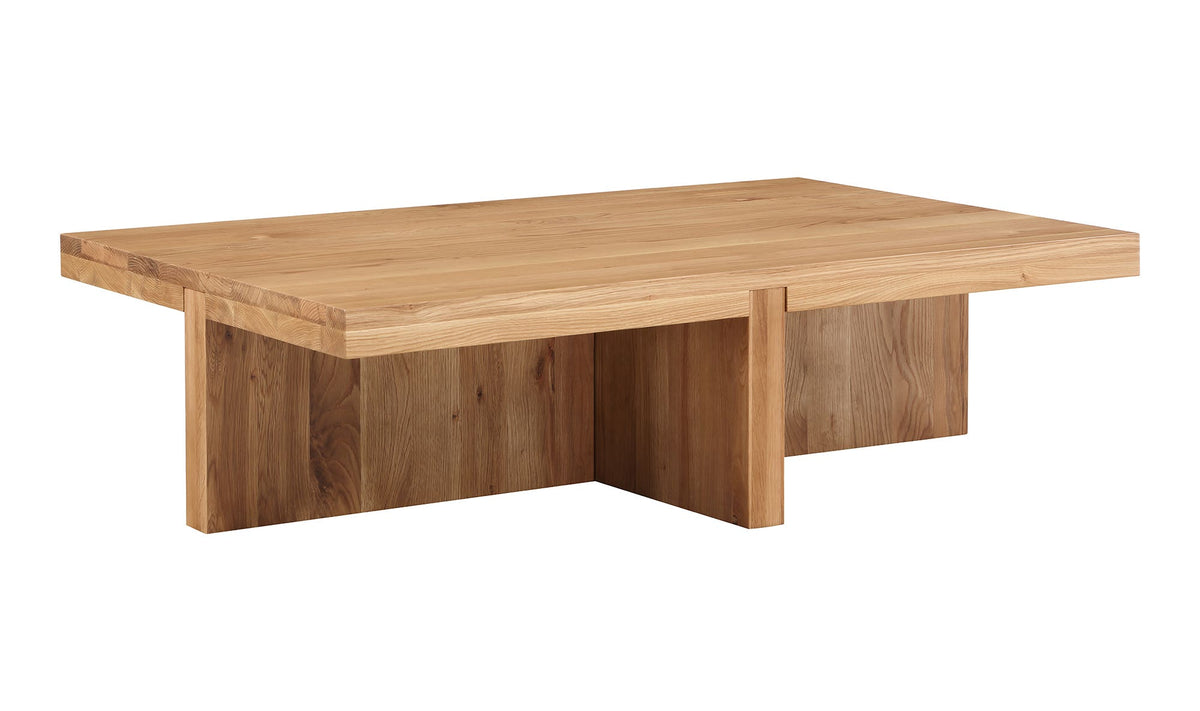 Fowey Coffee Table in Natural — three-quarter view