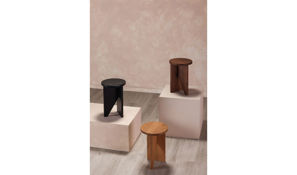 Grasse Accent Table in Walnut Brown — styled in a living room