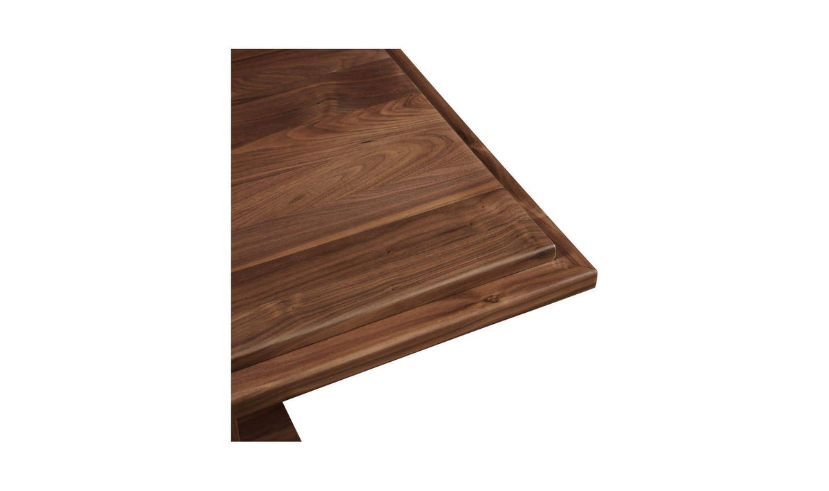 Marbella Cafe Table in Walnut, solid walnut detail