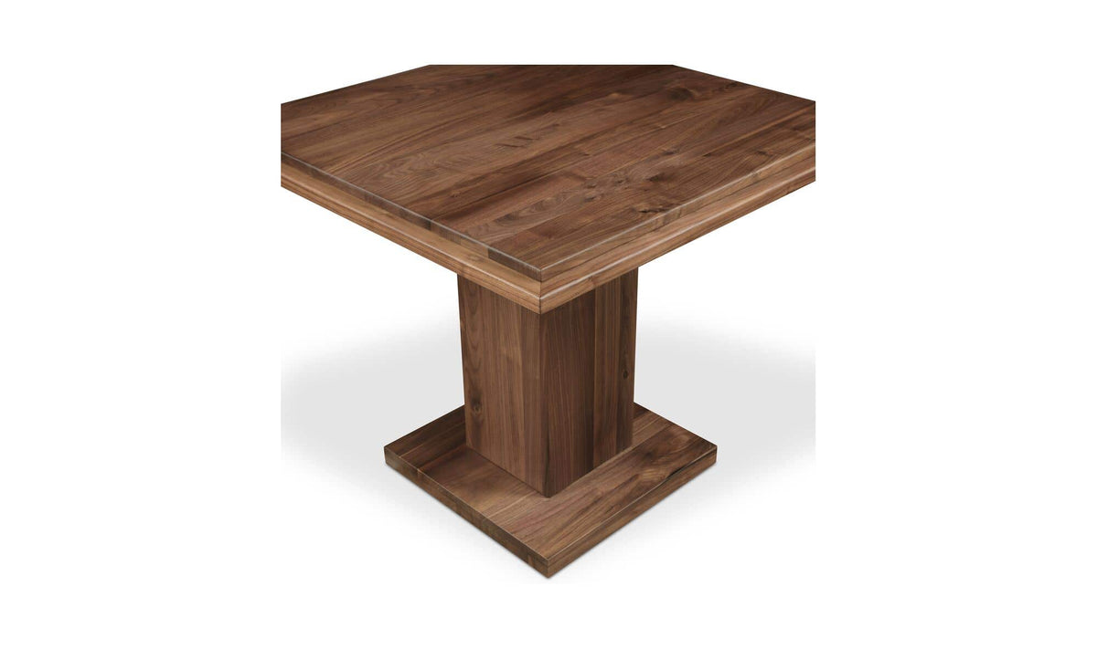 Marbella Cafe Table in Walnut, solid walnut detail, view 2