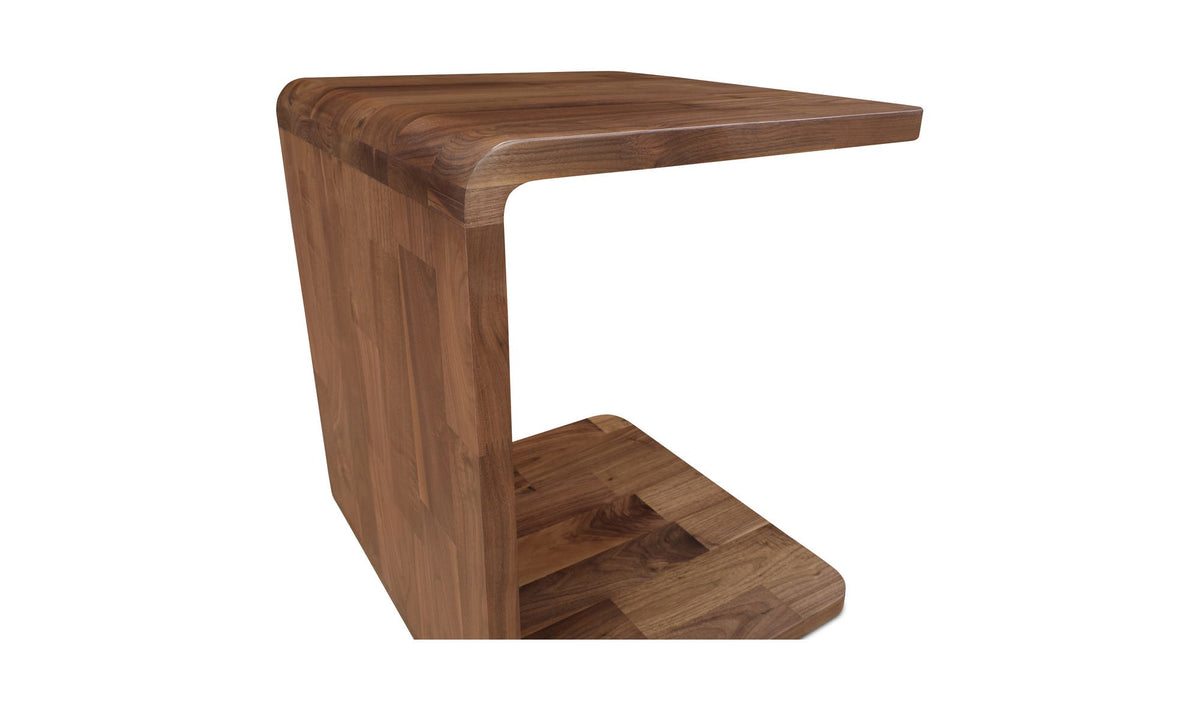 Cadiz Side Table in Walnut — solid walnut detail
