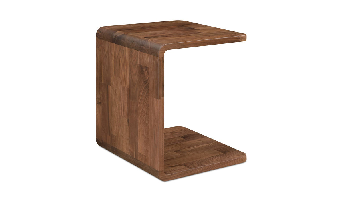 Cadiz Side Table in Walnut — solid walnut detail
