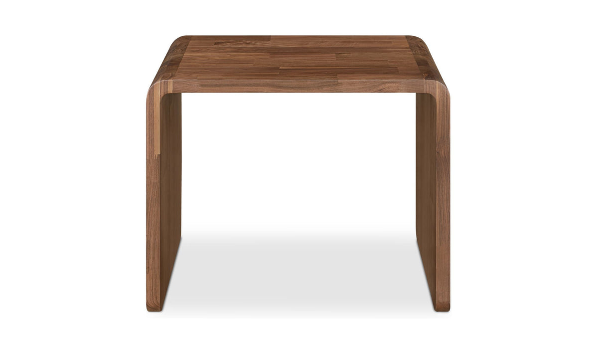 Cadiz Side Table in Walnut — solid walnut detail