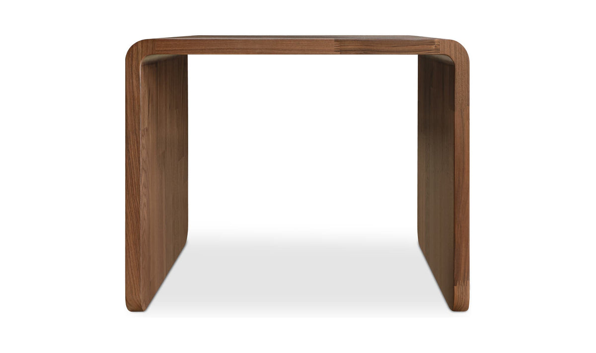 Cadiz Side Table in Walnut — solid walnut detail