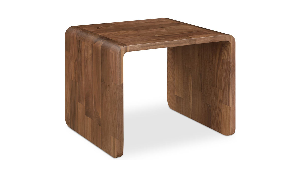 Cadiz Side Table in Walnut — solid walnut detail